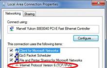 IPv6 protocol: configuration on Windows systems